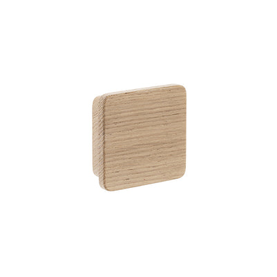 Buton mobilier Square – stejar natur (raw), pătrat, cu șuruburi
