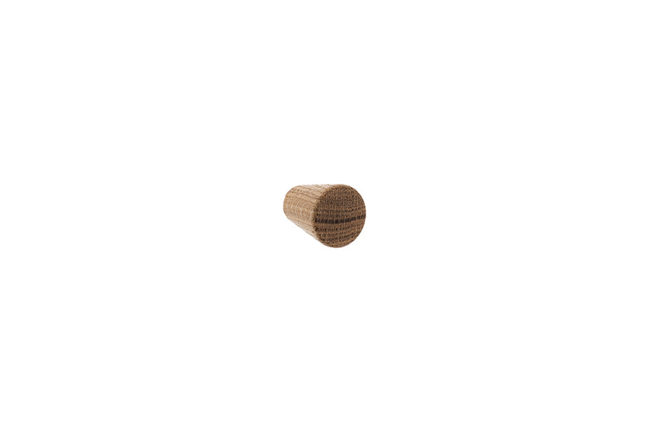 Buton mobilier Taper – stejar lăcuit, finisaj natural, cu șuruburi