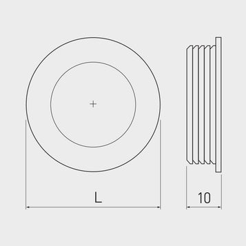 Buton mobilă îngropat B224, 40 mm, alb mat