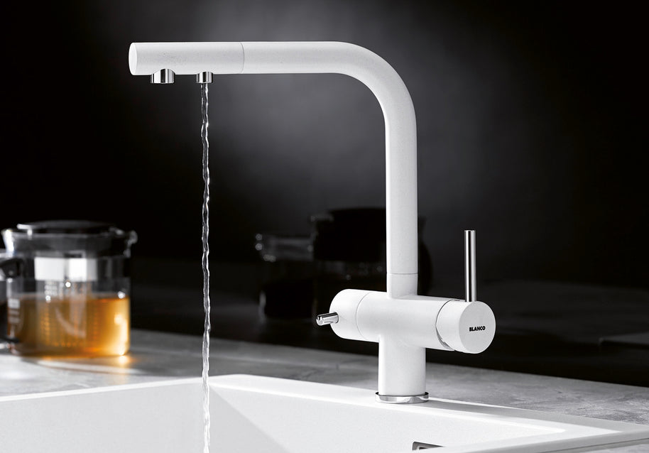 Baterie bucătărie Blanco FONTAS II Filter – gri vulcan/crom HD