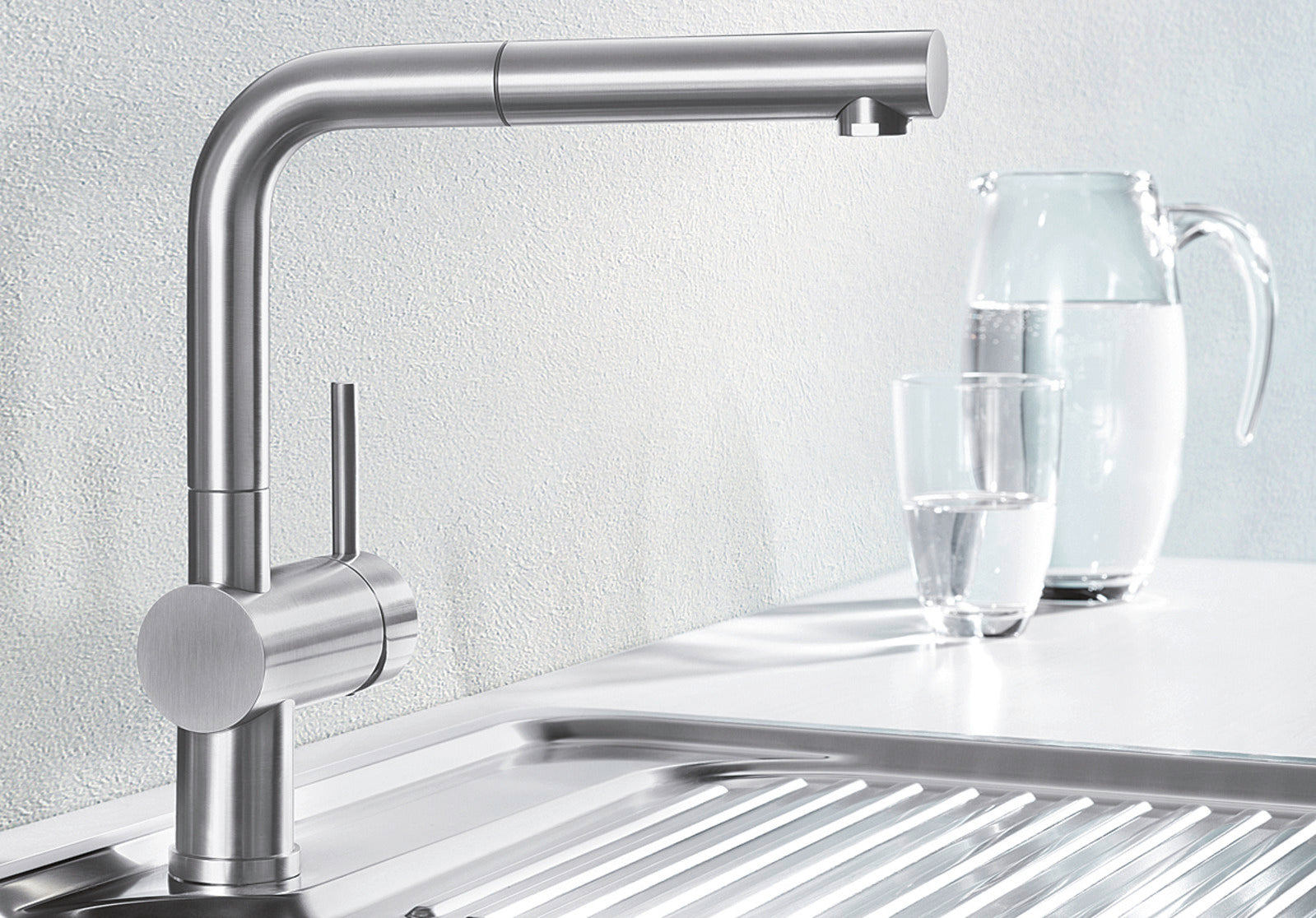 Baterie bucătărie Blanco LINUS-S Silgranit-look - alb HD