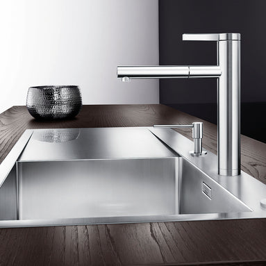 Baterie bucătărie Blanco LINEE-S Silgranit-look - gri vulcan/crom HD