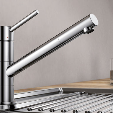 Baterie bucătărie KANO Silgranit-look - alb/crom HD