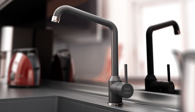 12914 BATERIE MONOCOMANDĂ VERTICALĂ PENTRU BUCĂTĂRIE - crom