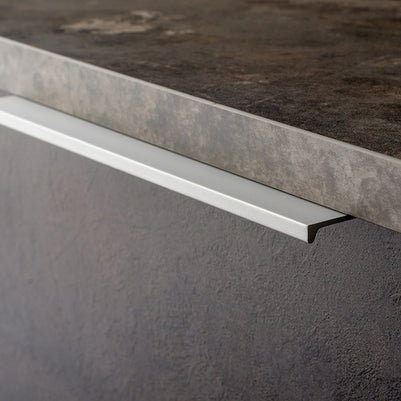 Mâner profil pentru mobilier Tulip Lucata 96/116 – aluminiu, crom lucios, interax 96 mm