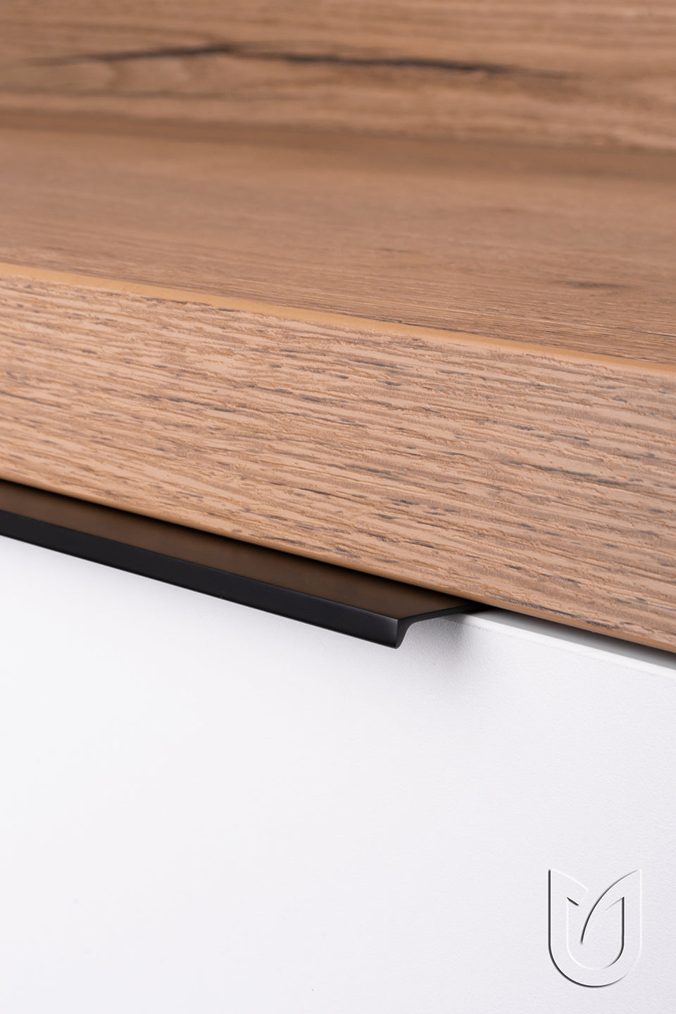 Mâner profil pentru mobilier Tulip Lucata 96/116 – aluminiu, crom lucios, interax 96 mm