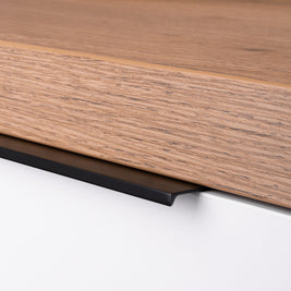 Mâner profil pentru mobilier Tulip Lucata 96/116 – aluminiu, crom lucios, interax 96 mm