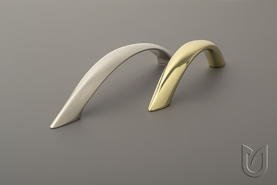 Mâner pentru mobilier Tulip Piombina – negru mat, zamac, interax 96 mm (cu șuruburi)
