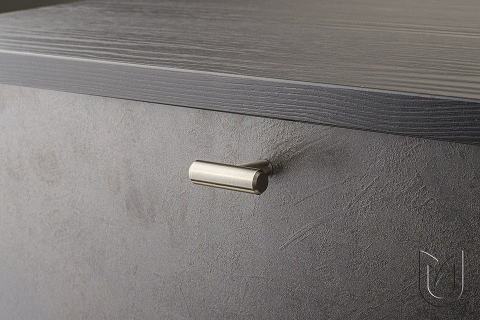 Buton mobilier Tulip Hrazda – aluminiu anodizat, mat (oțel)