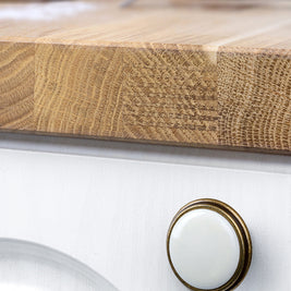 Buton mobilier Tulip Margarita – cositor antichizat (old tin) / porțelan alb, rotund, Ø35 mm, H27 mm