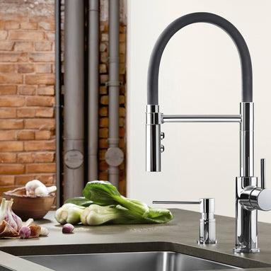 Baterie bucătărie Blanco CATRIS-S FLEXO – satin dark steel HD