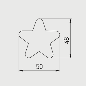 Buton mobilă copii STAR 50x48 mm, galben