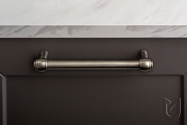 Mâner pentru mobilier Tulip Rustik 160 – finisaj alamă antichizată, zamac, interax 160 mm