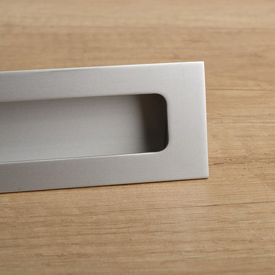 Mâner îngropat pentru mobilier Tulip Rulida – aluminiu anodizat mat, interax 128 mm
