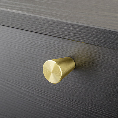 Buton mobilier Tulip Conic – maro mat, conic, rotund (aluminiu)