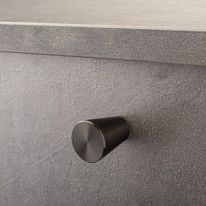Buton mobilier Tulip Conic – aluminiu anodizat, conic, rotund, mat (aluminiu)