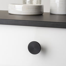 Buton mobilier Tulip Koby – maro mat, rotund (aluminiu)