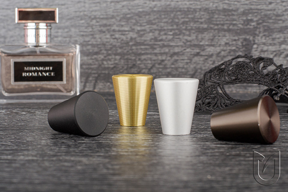 Buton mobilier Tulip Conic – aluminiu anodizat, conic, rotund, mat (aluminiu)