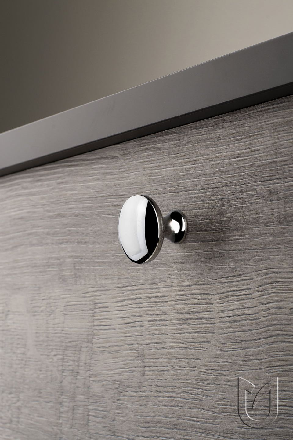 Buton mobilier Tulip Evan – crom mat, rotund (zamac)