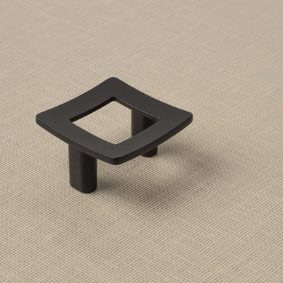 Mâner mobilier Tulip Frame 32 – imitație inox, pătrat, interax 32 mm, cu șuruburi separate (zamac)