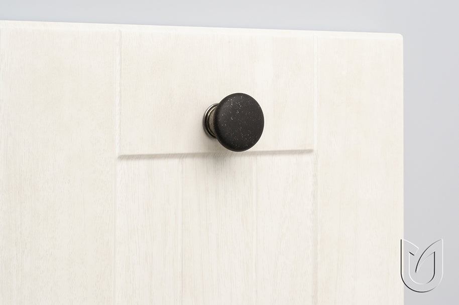 Mâner pentru mobilier Tulip Victoria – negru antichizat (mat), zamac, interax 128 mm