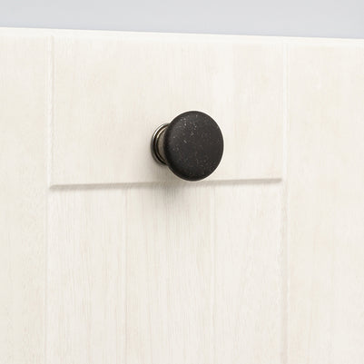 Mâner pentru mobilier Tulip Victoria – negru antichizat (mat), zamac, interax 128 mm