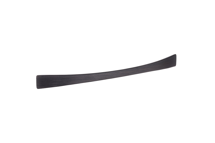 Mâner pentru mobilier Tulip Vali – cupru antichizat închis (old copper), finisaj șlefuit, interax 128 mm