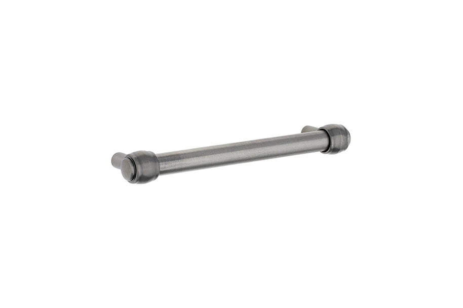 Mâner pentru mobilier Tulip Rustik 128 – finisaj cositor vechi, zamac, interax 128 mm