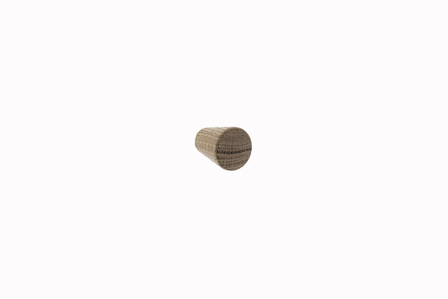 Buton mobilier Taper – stejar natur (raw), finisaj natural, cu șuruburi