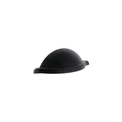 Mâner tip cupă pentru mobilier Tulip Corsica – negru antichizat (mat), zamac, interax 64 mm