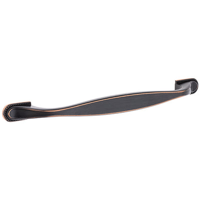 Mâner pentru mobilier Tulip Tomo – cupru antichizat închis (old copper), finisaj șlefuit, interax 96 mm