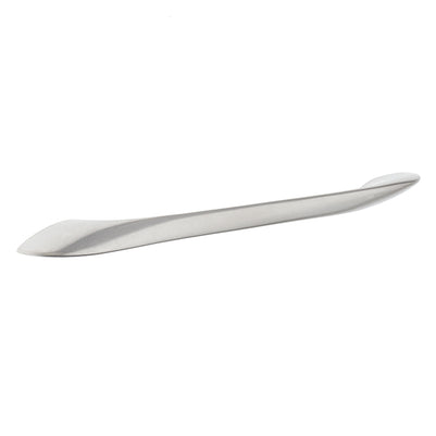 Mâner pentru mobilier Tulip Besina – nichel mat (satin), zamac, interax 128 mm (cu șuruburi)