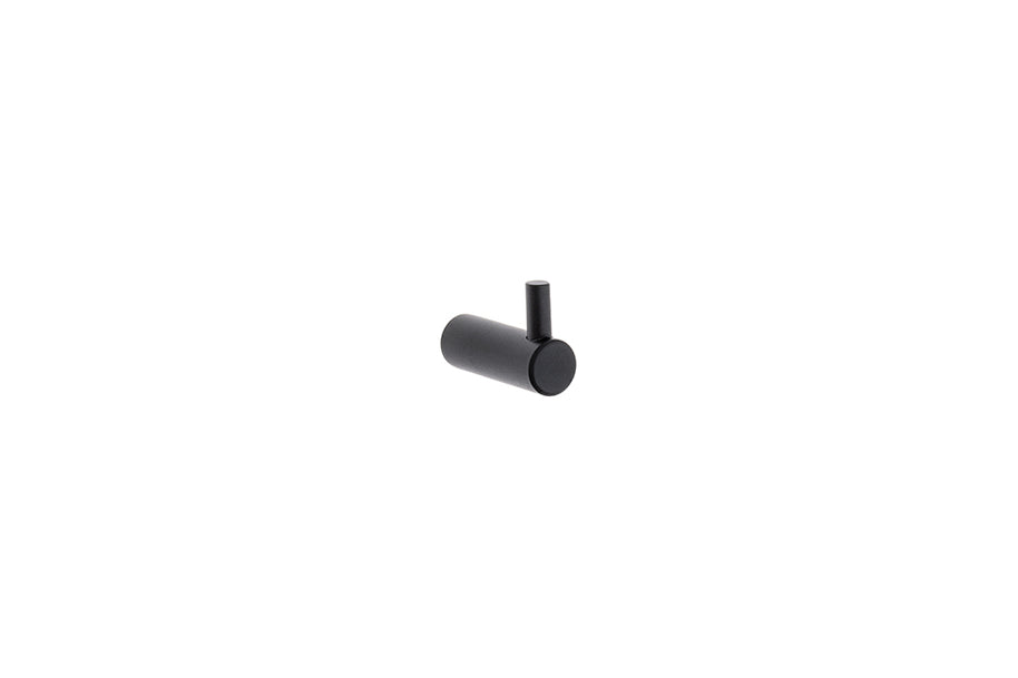 Agățătoare pentru cuier Tulip Balo – negru mat, 1 cârlig, zamac, montaj frontal