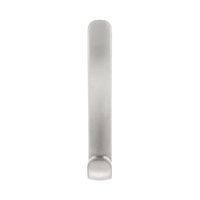 Agățătoare dublă Tulip Iwo – nichel satinat, finisaj mat, H135 mm, 2 cârlige, zamac, montaj frontal, șuruburi M4 incluse
