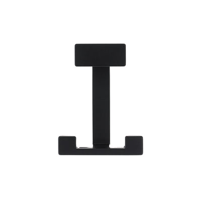 Agățătoare cu 3 cârlige Tulip Kara L – negru mat, 92 × 70 mm, zamac, montaj frontal