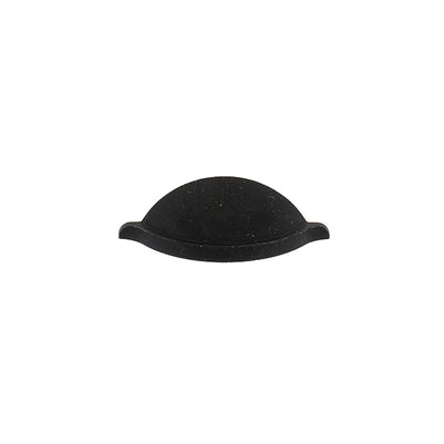 Mâner tip cupă pentru mobilier Tulip Corsica – negru antichizat (mat), zamac, interax 64 mm