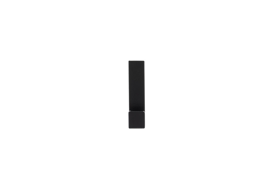 Agățătoare pentru cuier Tulip Kara S – negru mat, 1 cârlig, zamac, montaj frontal