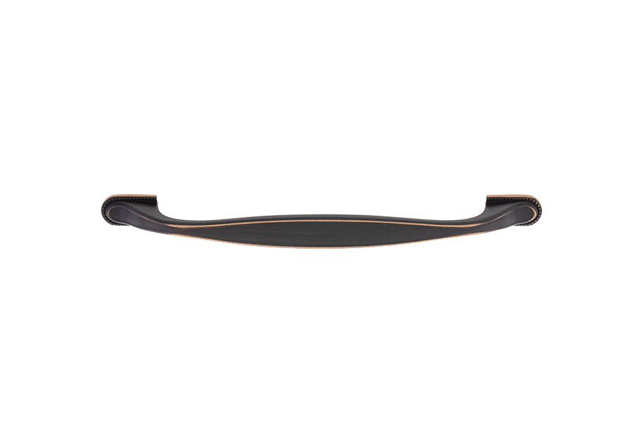 Mâner pentru mobilier Tulip Tomo – cupru antichizat închis (old copper), finisaj șlefuit, interax 160 mm