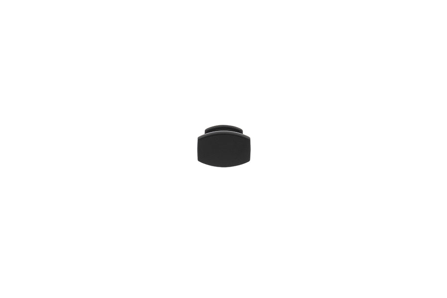 Buton mobilier Tulip Menfi – negru mat, dreptunghiular, 35 × 25 mm, H24 mm, interax 20 mm (zamac)