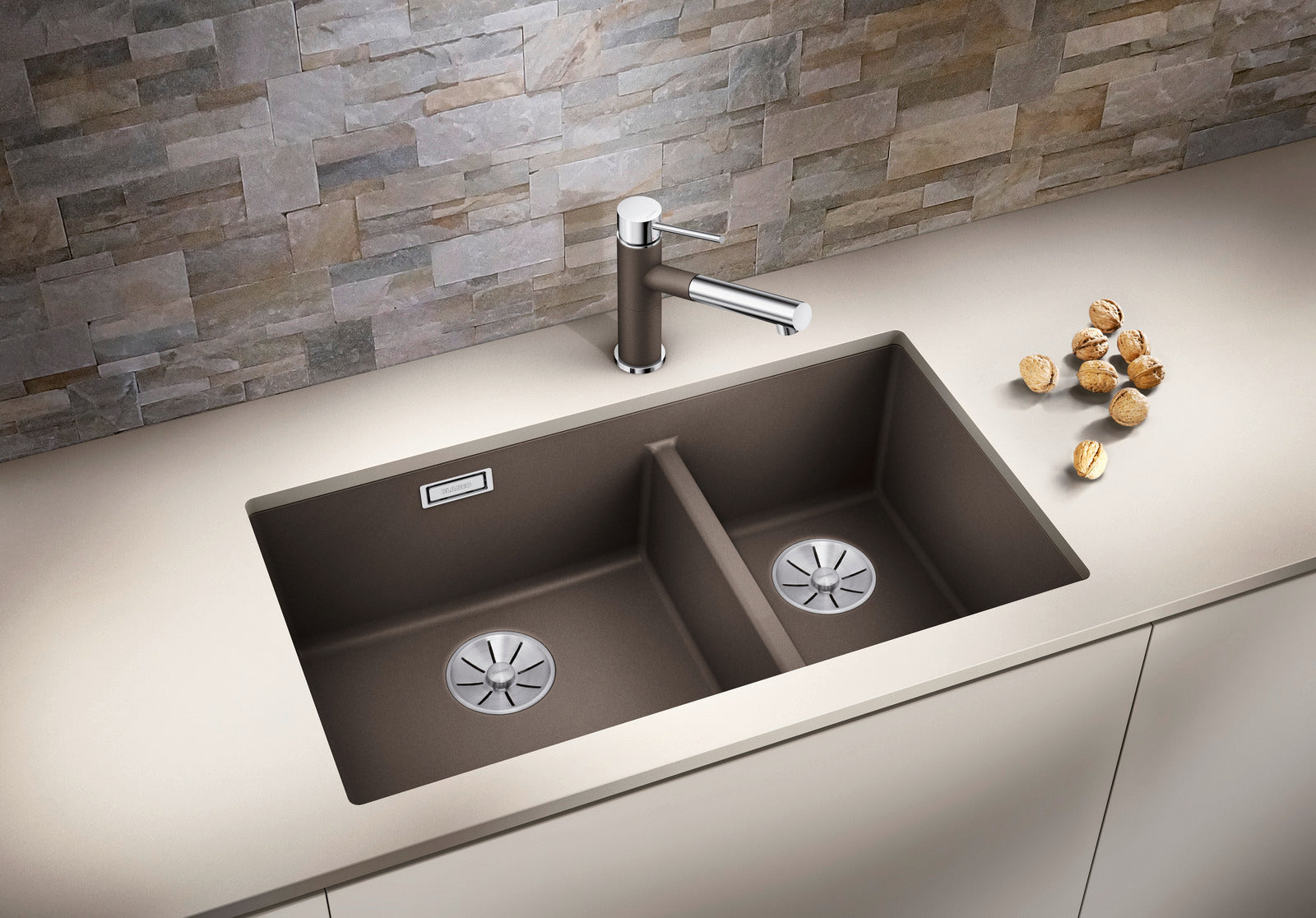 Chiuvetă bucătărie Silgranit Blanco SUBLINE 430/270-U alb antic 755×460 mm