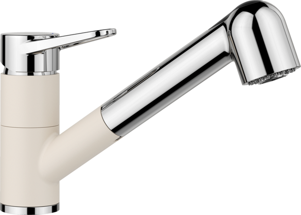 Baterie bucătărie Blanco WEGA-S II Silgranit-Look – alb antic/crom HD