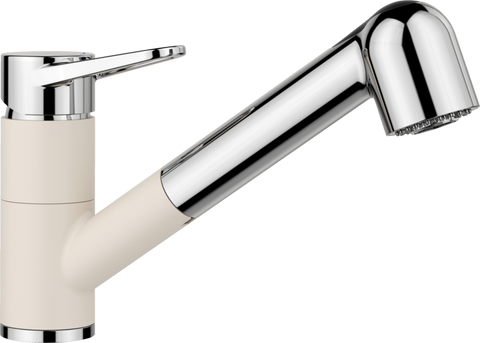Baterie bucătărie Blanco WEGA-S II Silgranit-Look – alb antic/crom HD
