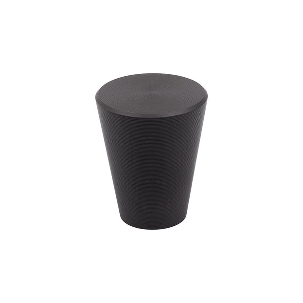 Buton mobilier Tulip Conic – negru mat, conic, rotund (aluminiu)