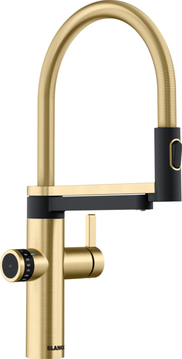 Baterie bucătărie Blanco EVOL-S PRO Filter – satin gold HD