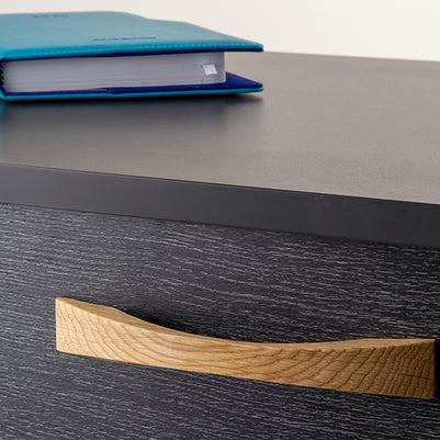 Mâner pentru mobilier Tulip Berga – fag lăcuit, lemn, interax 128 mm
