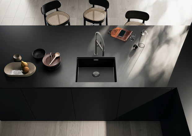 Chiuvetă bucătărie inox Blanco CLARON 500-U Dark Steel 540 × 440 mm