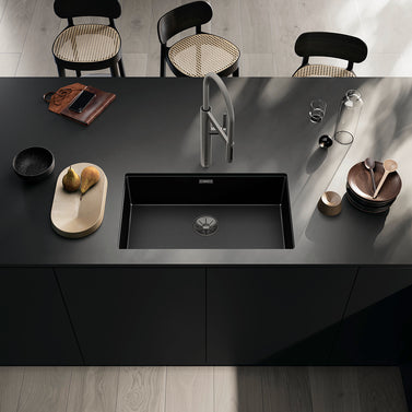 Chiuvetă bucătărie inox Blanco CLARON 700-U Dark Steel 740 × 440 mm