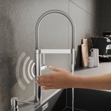 Baterie bucătărie Blanco CULINA-S II Sensor – PVD steel HD