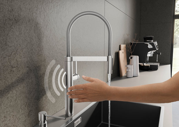 Baterie bucătărie Blanco CULINA-S II Sensor – PVD steel HD