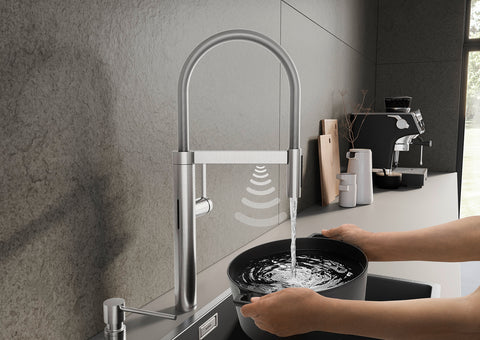 Baterie bucătărie Blanco CULINA-S II Sensor – PVD steel HD